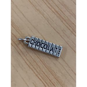 925 Chocolate Bar Sterling Silver Jewelry Charm